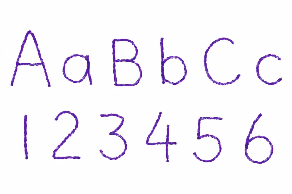 ABC and 123 coloring page preview in an offline coloring app for preschoolers