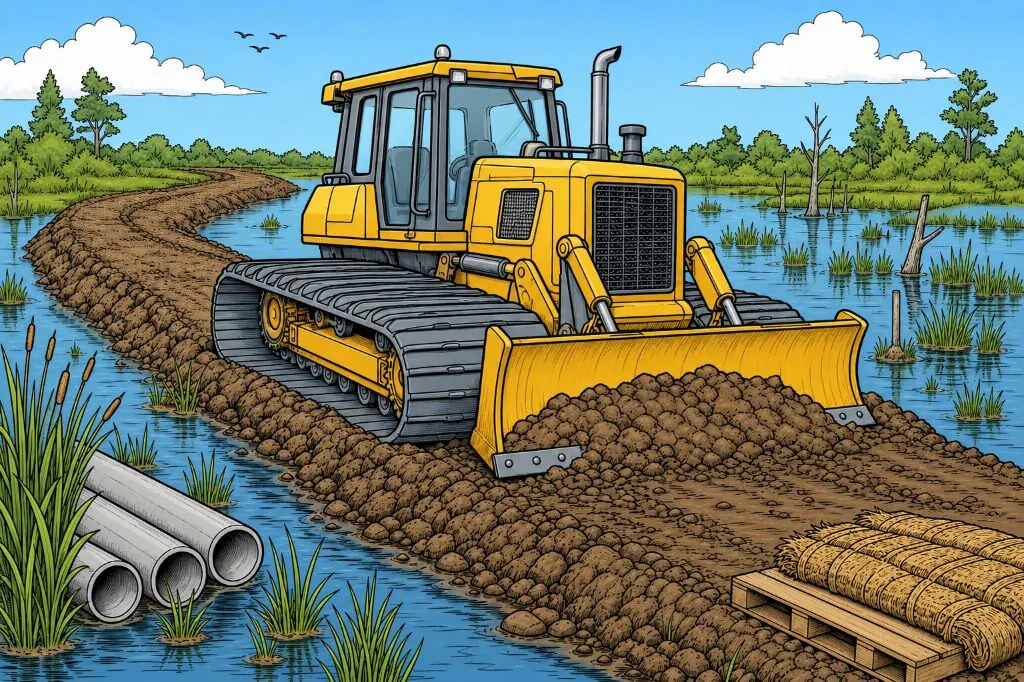 Heavy Equipment excavator coloring page preview in an offline coloring app for kids