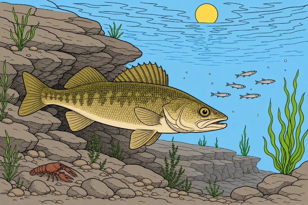 Freshwater Fish coloring page preview in a kids coloring app with no ads
